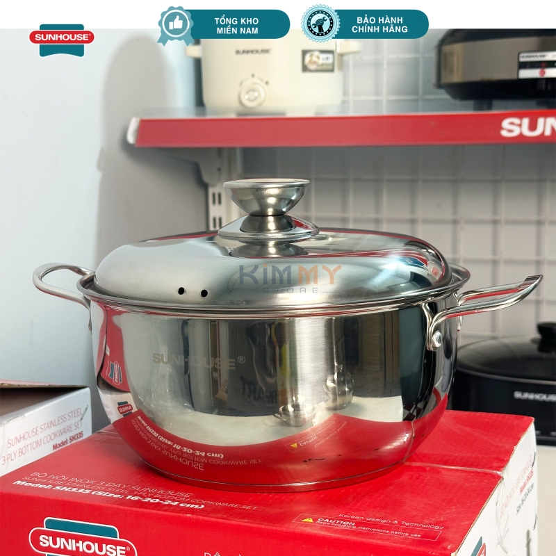 Bộ 3 nồi Sunhouse SHD335 - 3 đáy INOX cao cấp